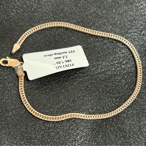 Foxtail 14k Rose Gold over Sterling silver 925 bracelet